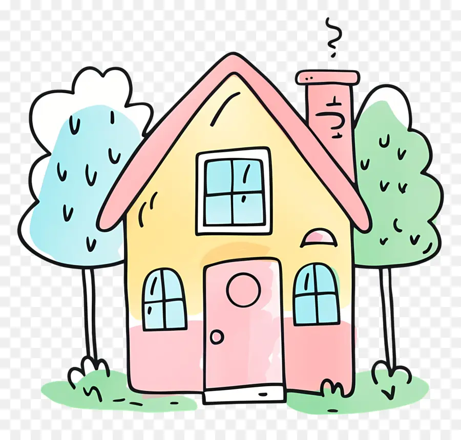 Doodle House，Cartoon Casa PNG