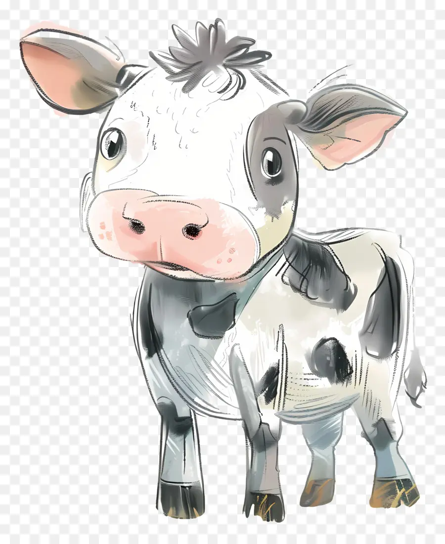 Vaca Doodle，Cow PNG