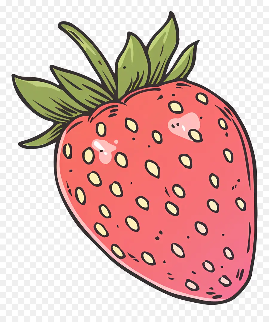 Doodle Strawberry，Morango PNG