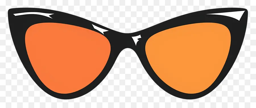 óculos De Sol，Lentes Laranja PNG