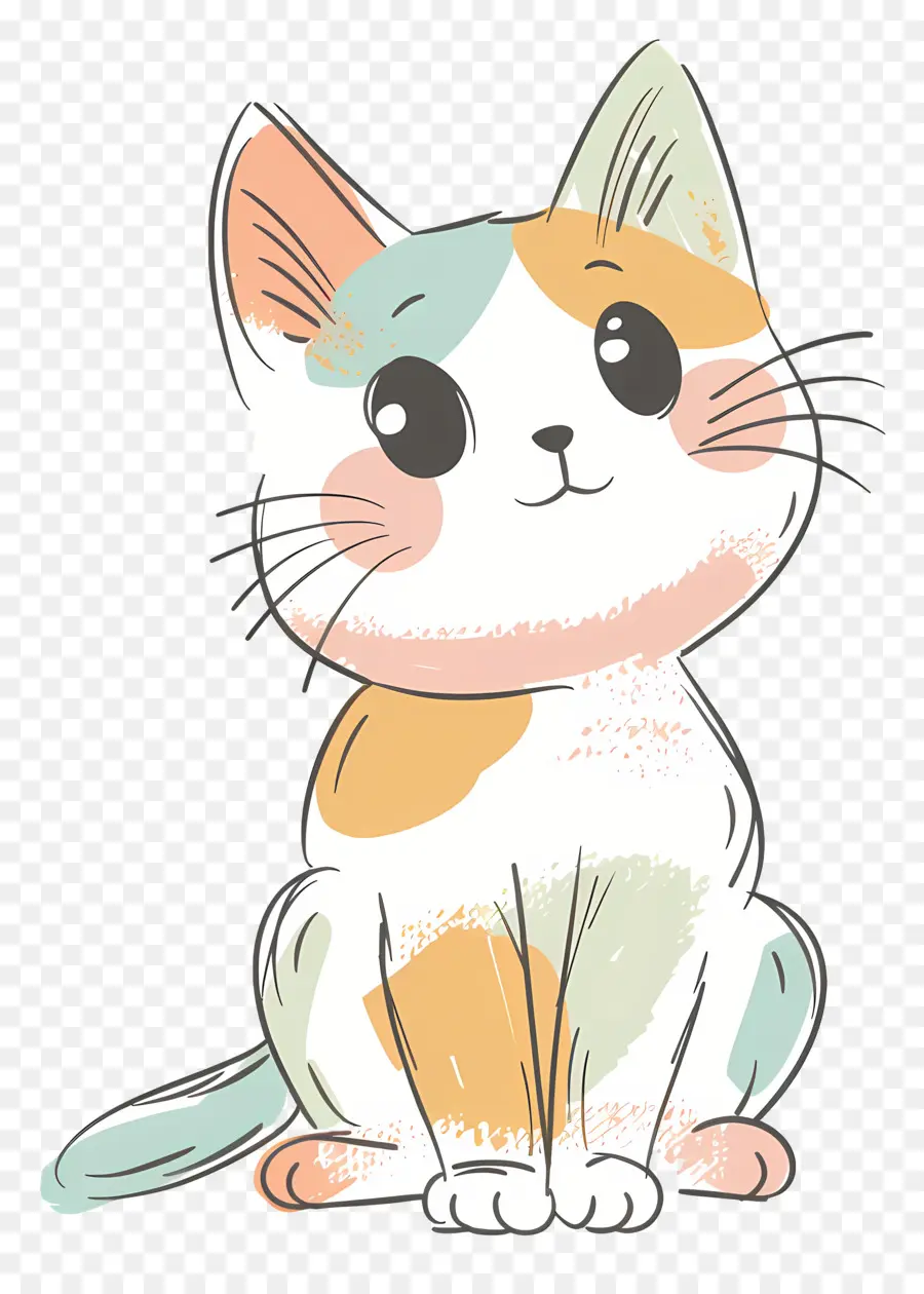 Doodle Cat，Gato PNG