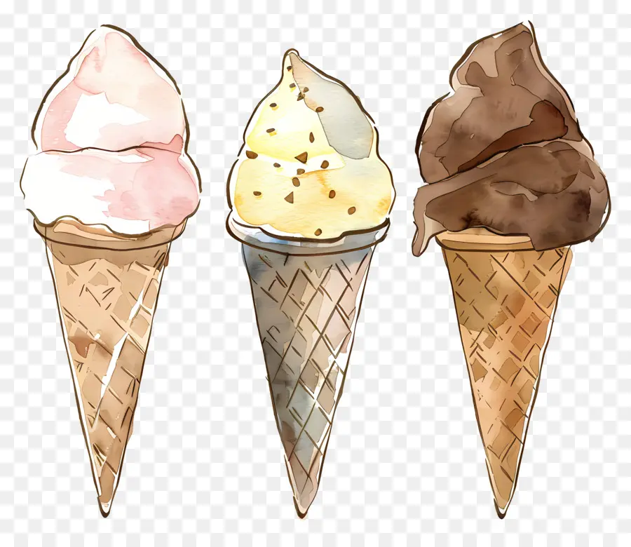 Gelato，Pintura Em Aquarela PNG