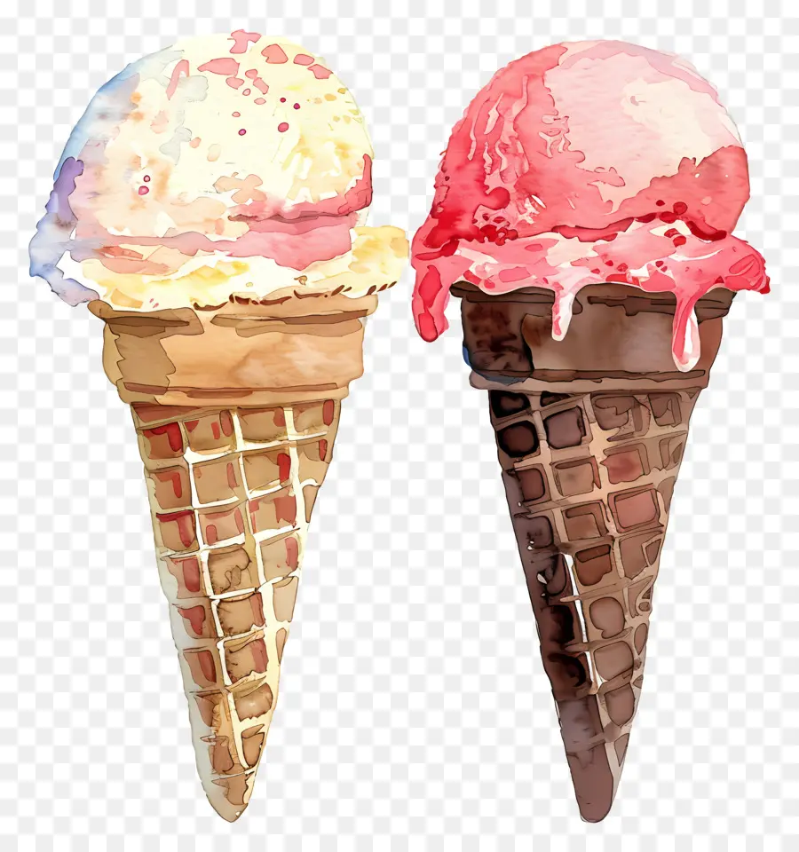 Gelato，Cones De Sorvete PNG