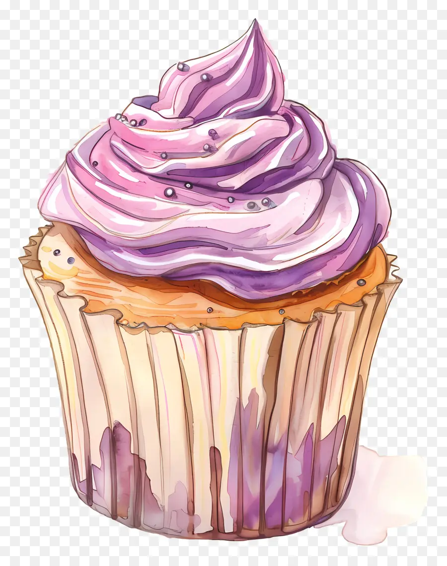 Cupcake，Geada Roxa PNG