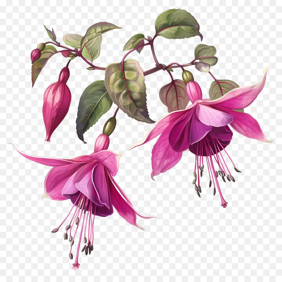 Fúcsia Flores，Fúcsia Flor PNG