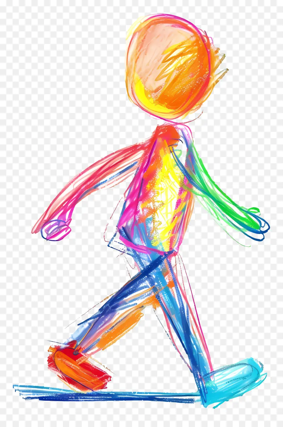 Stick Figura Andando，Homem Andando PNG