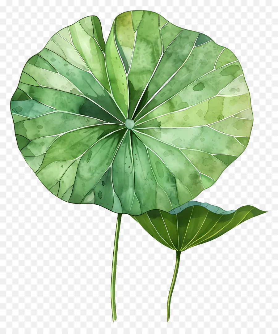 Folha De Lótus，Folha Verde PNG