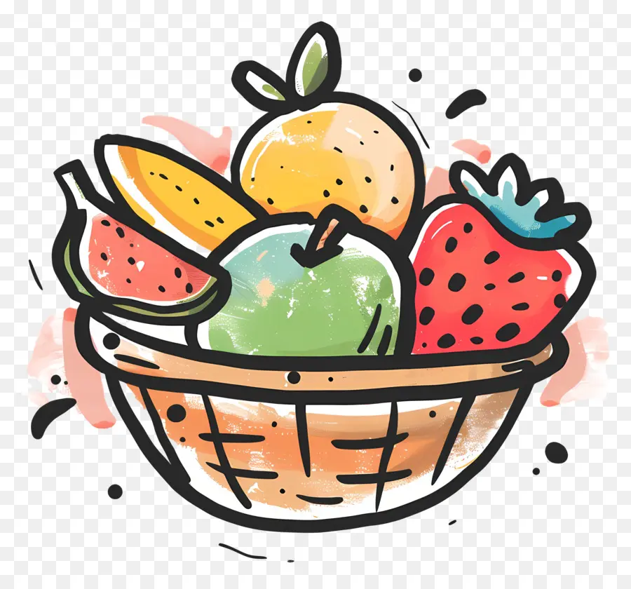 Alimentos，Cesto De Fruta PNG