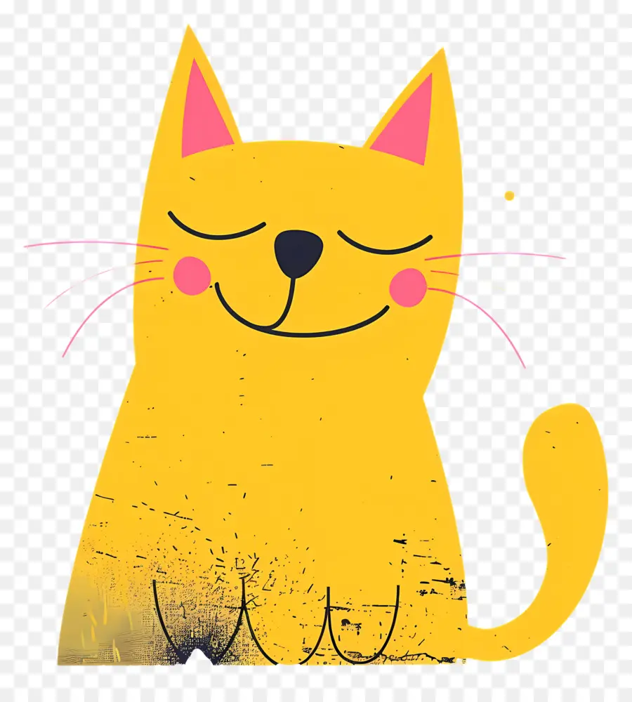 Gato Dos Desenhos Animados，Pêlo Amarelo PNG