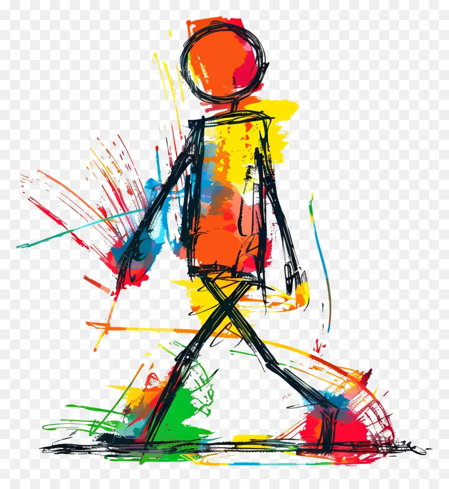 Stick Figura Andando，Stick Figure PNG