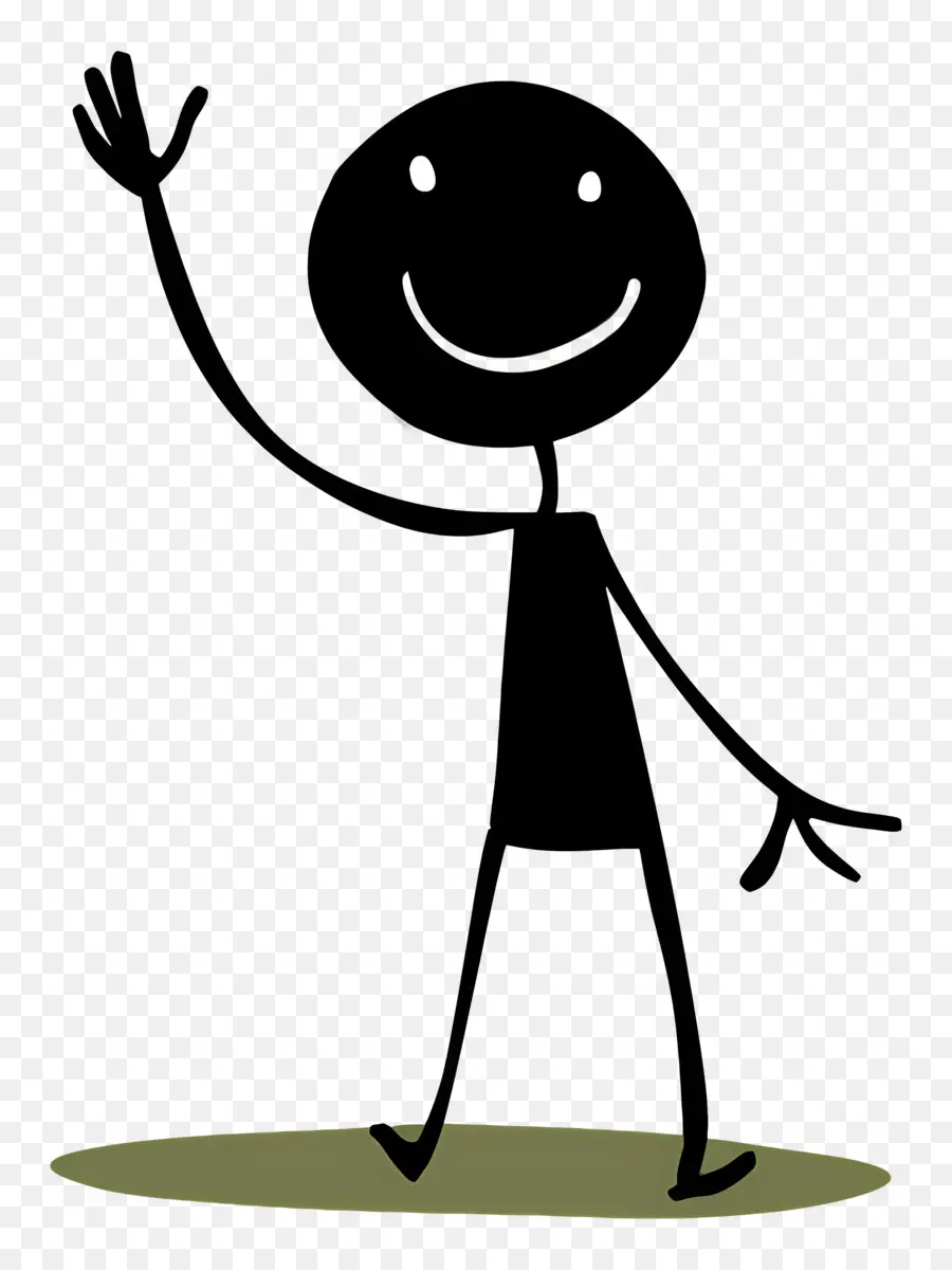 Stick Figura Acenando，Stickman PNG