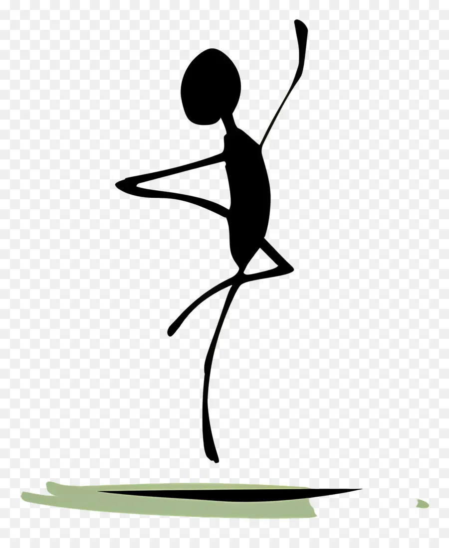 Stick Figura Jumping，Dança PNG