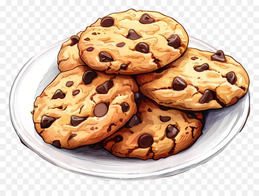 Cookies，Chocolate Chip Cookies PNG