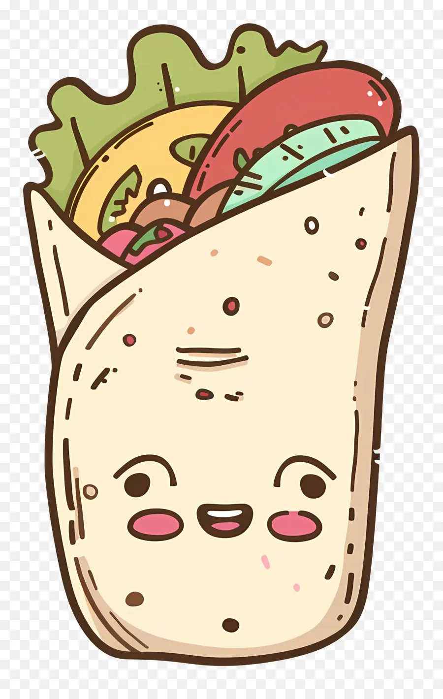 Burrito，Caráter De Desenho Animado Fofo PNG