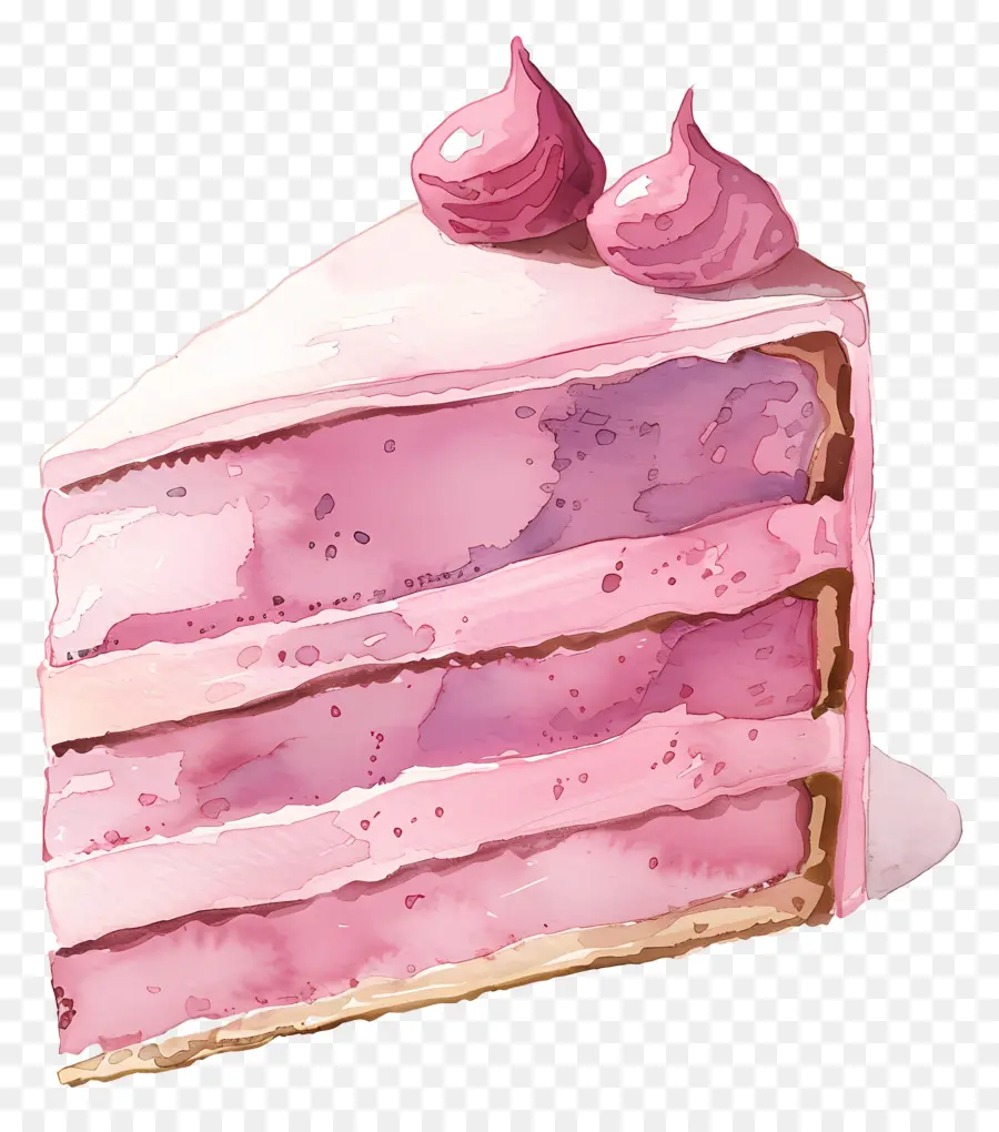 Bolo Cor De Rosa，Bolo De Baunilha PNG