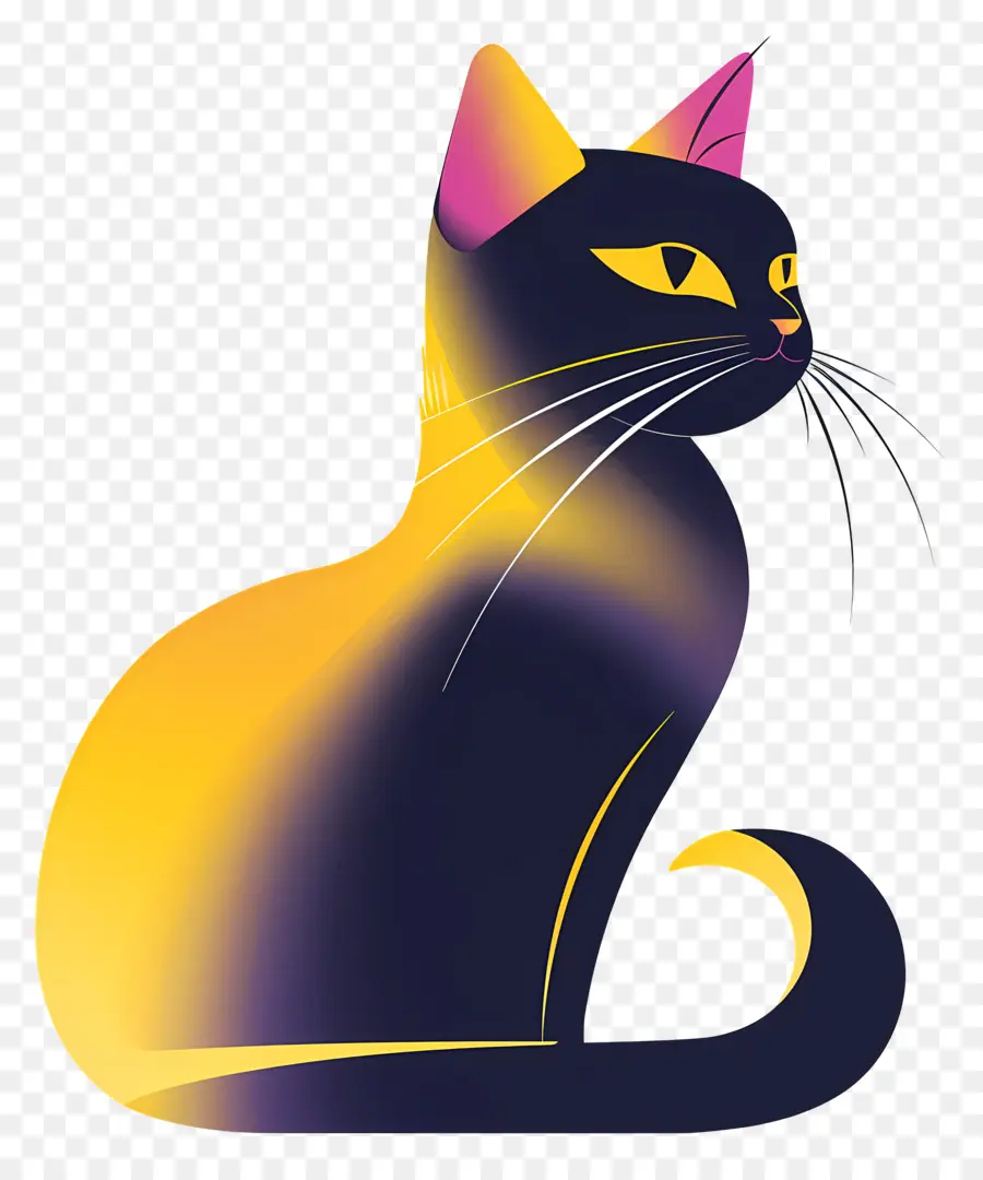 Gato Dos Desenhos Animados，Gato Preto PNG