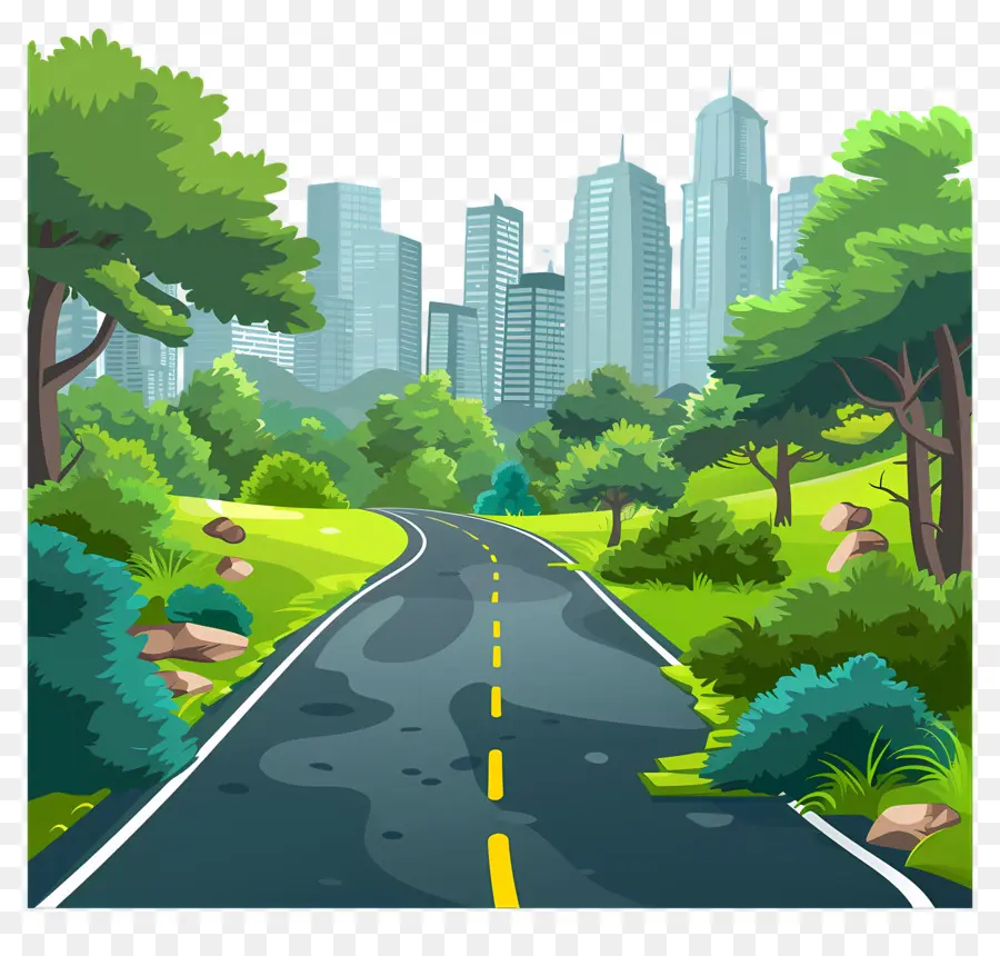 Estrada Para A Cidade，Estrada Panorâmica PNG