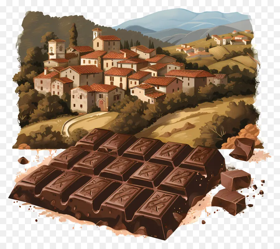 Barra De Chocolate，Vários Sabores De Chocolate PNG