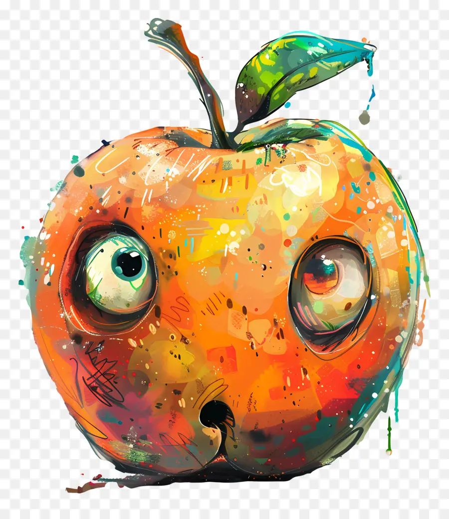 Desenho Animado Da Apple，Pintado Apple PNG