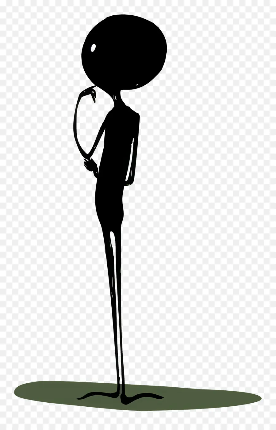 Stick Figura Pensando，Alien PNG