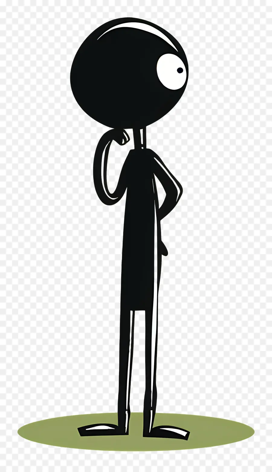 Stick Figura Pensando，Cartoon PNG