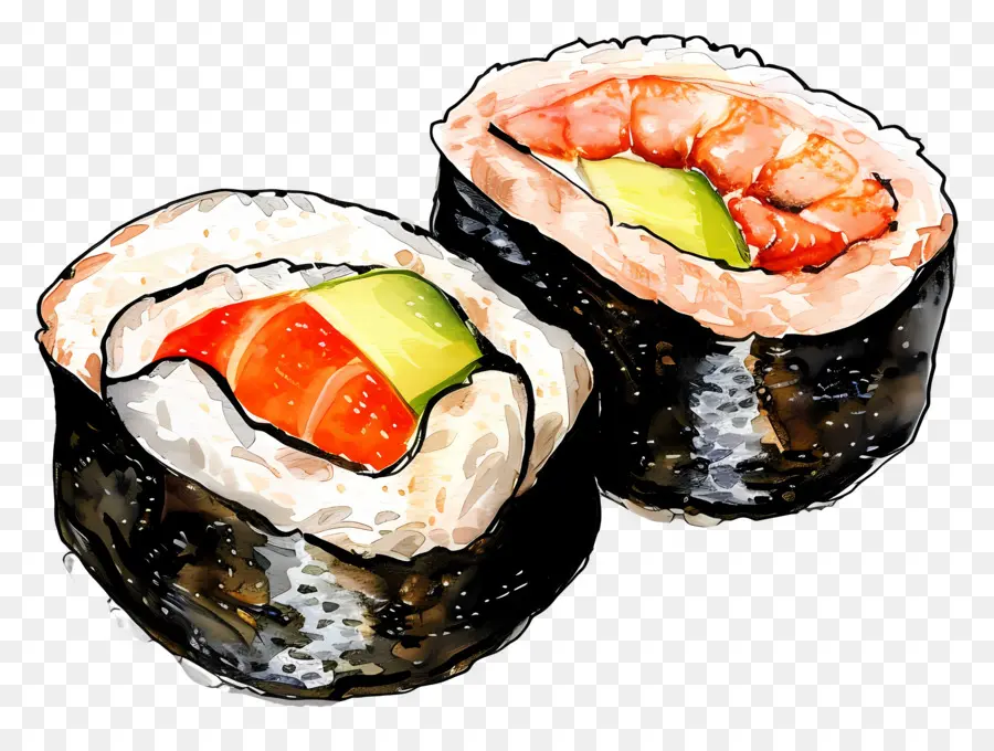 Sushi，Rolos De Sushi PNG