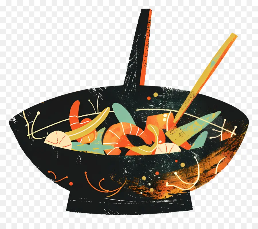 Wok，Cozinha Asiática PNG