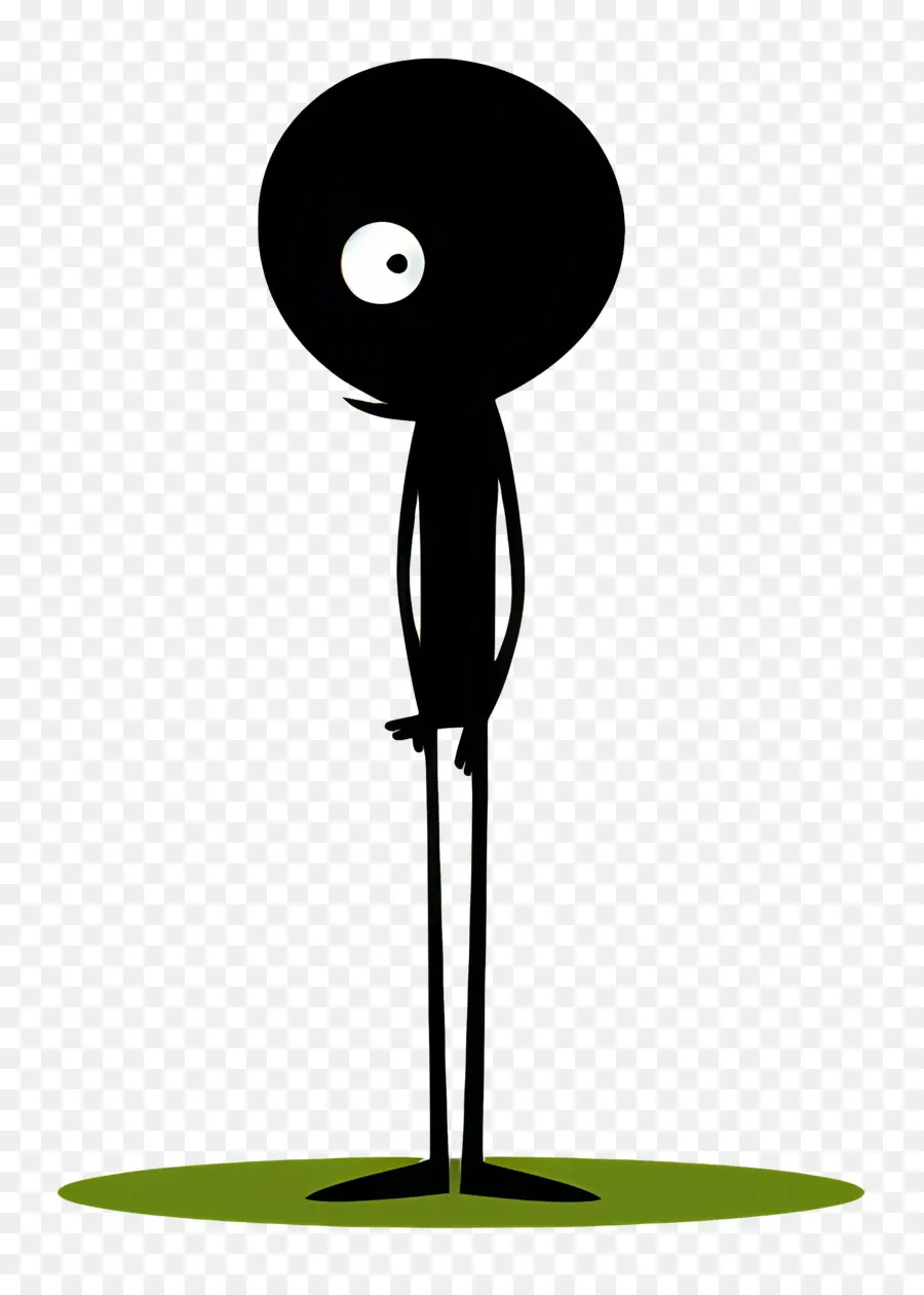 Stick Figura Pensando，Black Man PNG