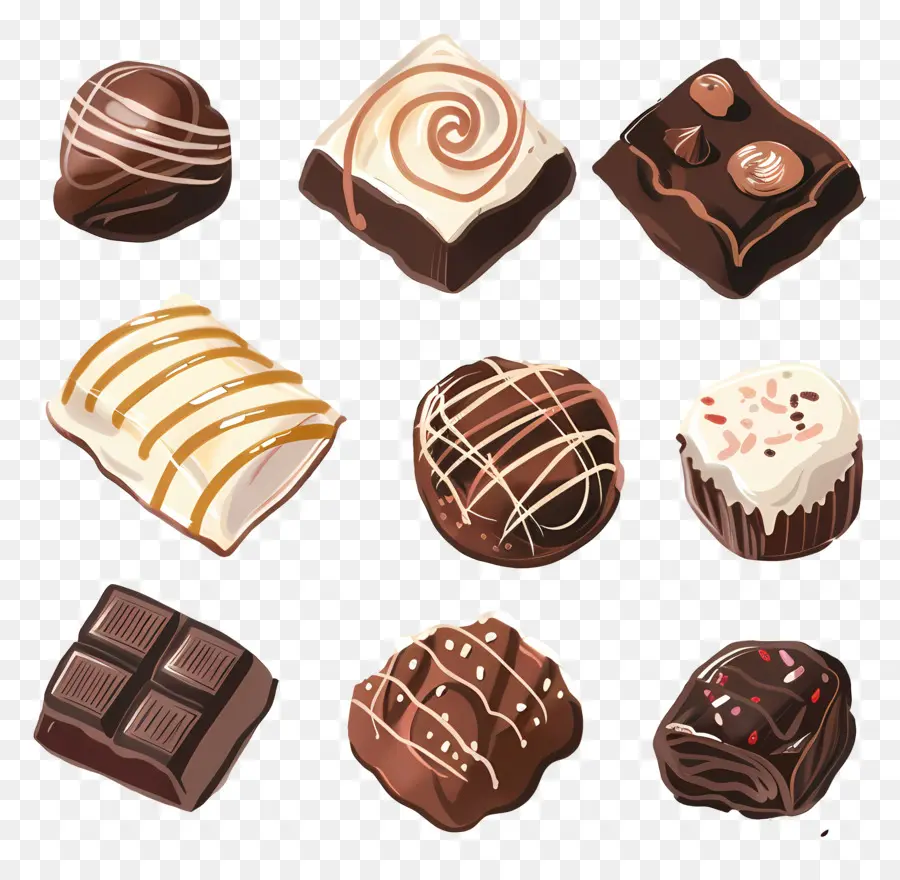 Bombons De Chocolate，Guloseimas De Chocolate PNG