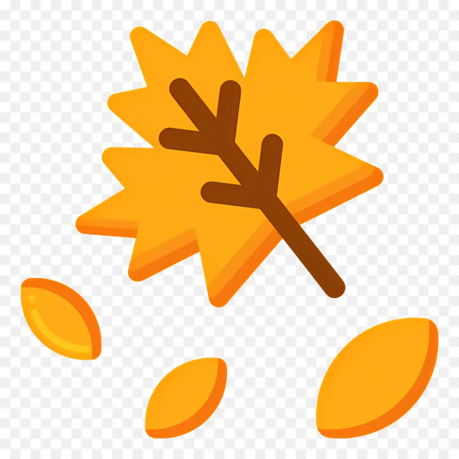 Autumn Leaves，Folha De Outono Dourado PNG