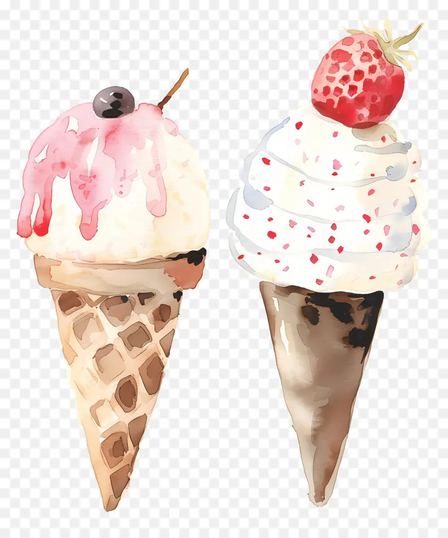 Gelato，Cones De Sorvete PNG