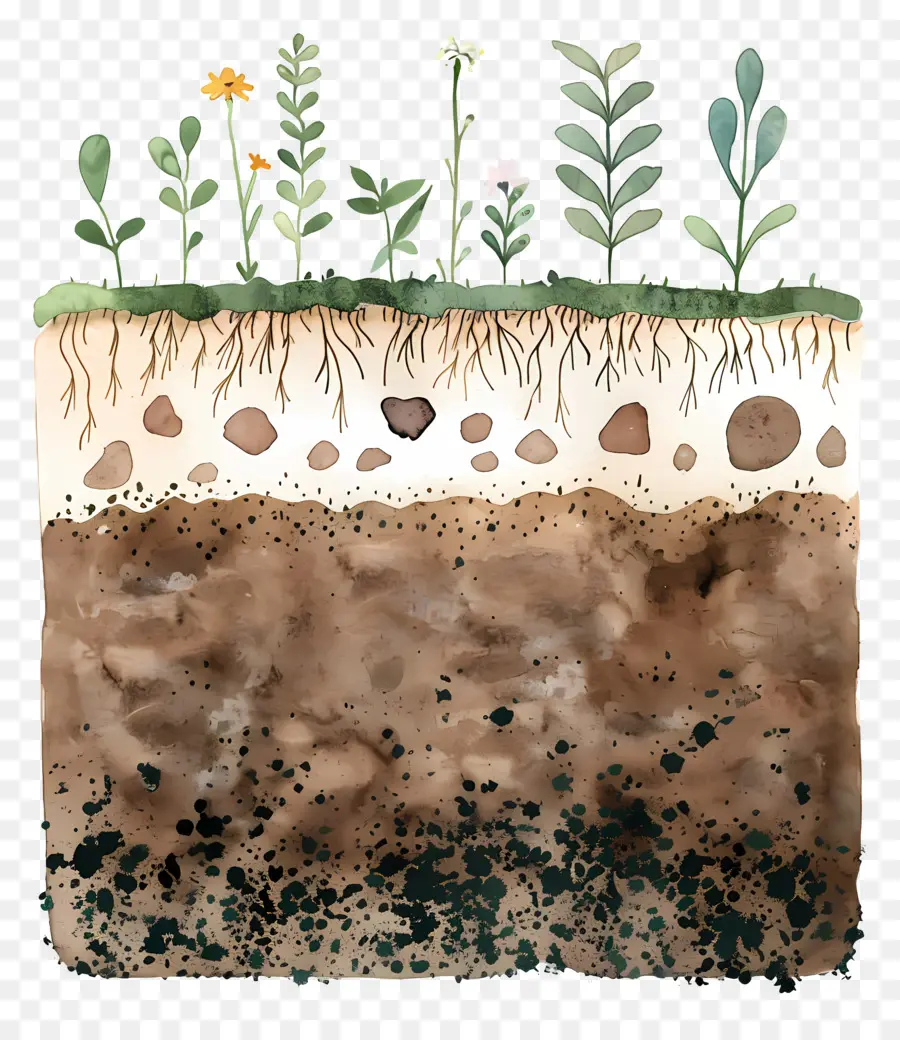 Soil，Flores PNG