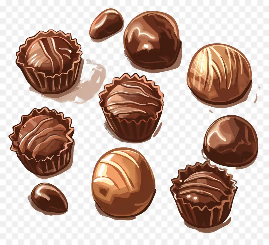 Doces De Chocolate，Trufas De Chocolate PNG