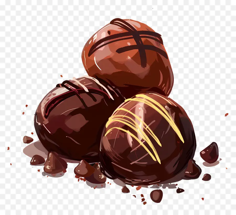 Bombons De Chocolate，Preto E Chocolate Branco PNG