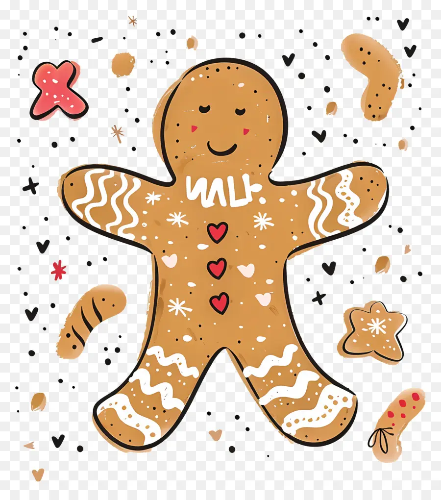 Natal Gingerbread，Homem De Gengibre PNG