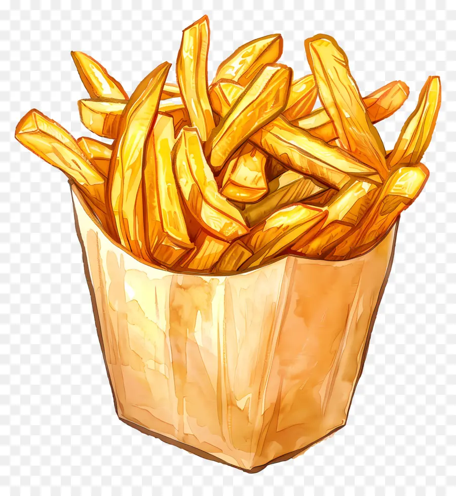 Batatas Fritas，Cartoonish PNG