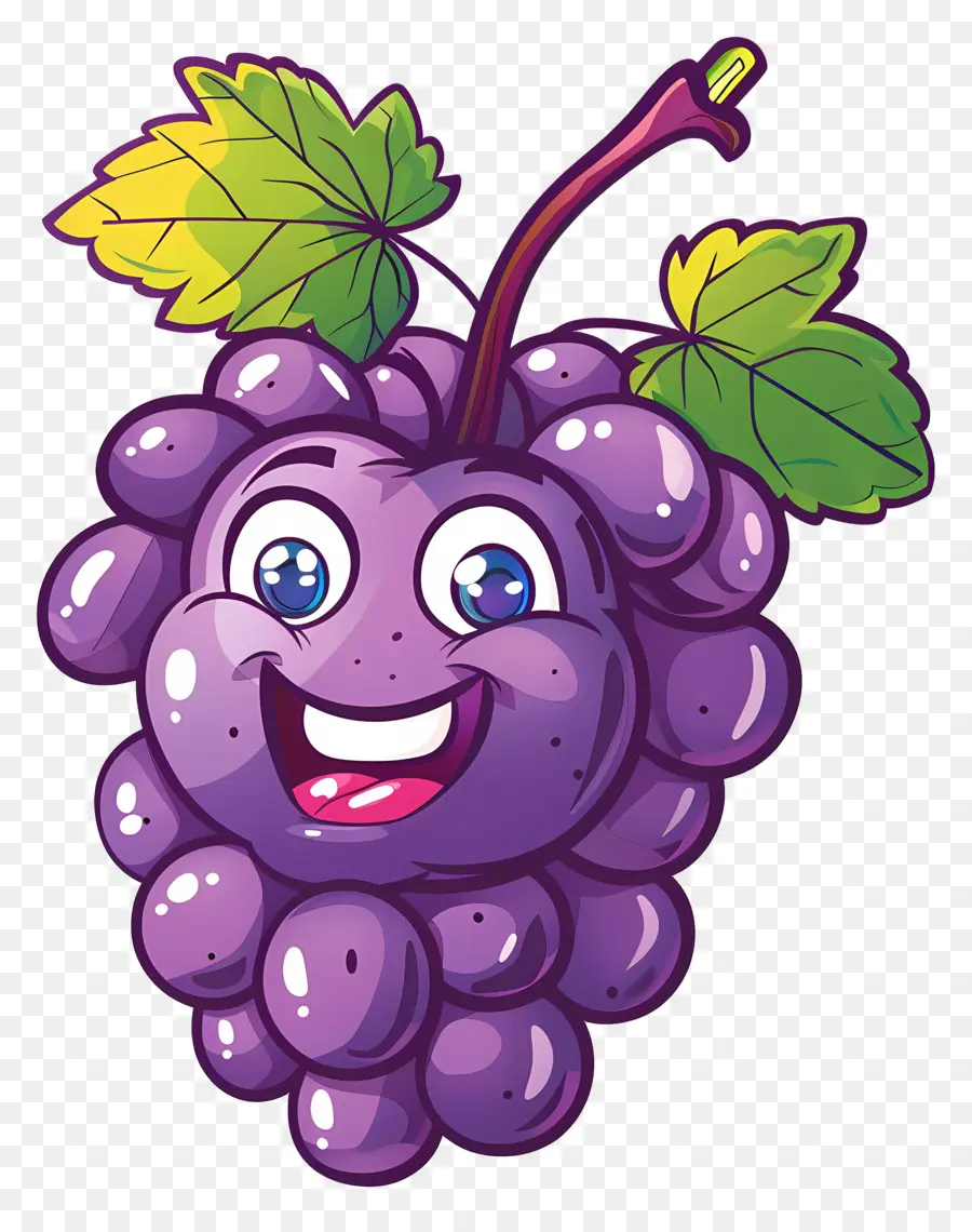 Cartoon De Uva，Roxo Uva PNG