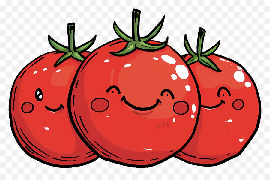 Cartoon Tomates，Tomates PNG