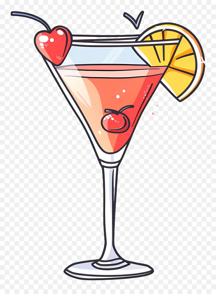 Desenho Animado Cocktail，Cocktail Vermelho PNG