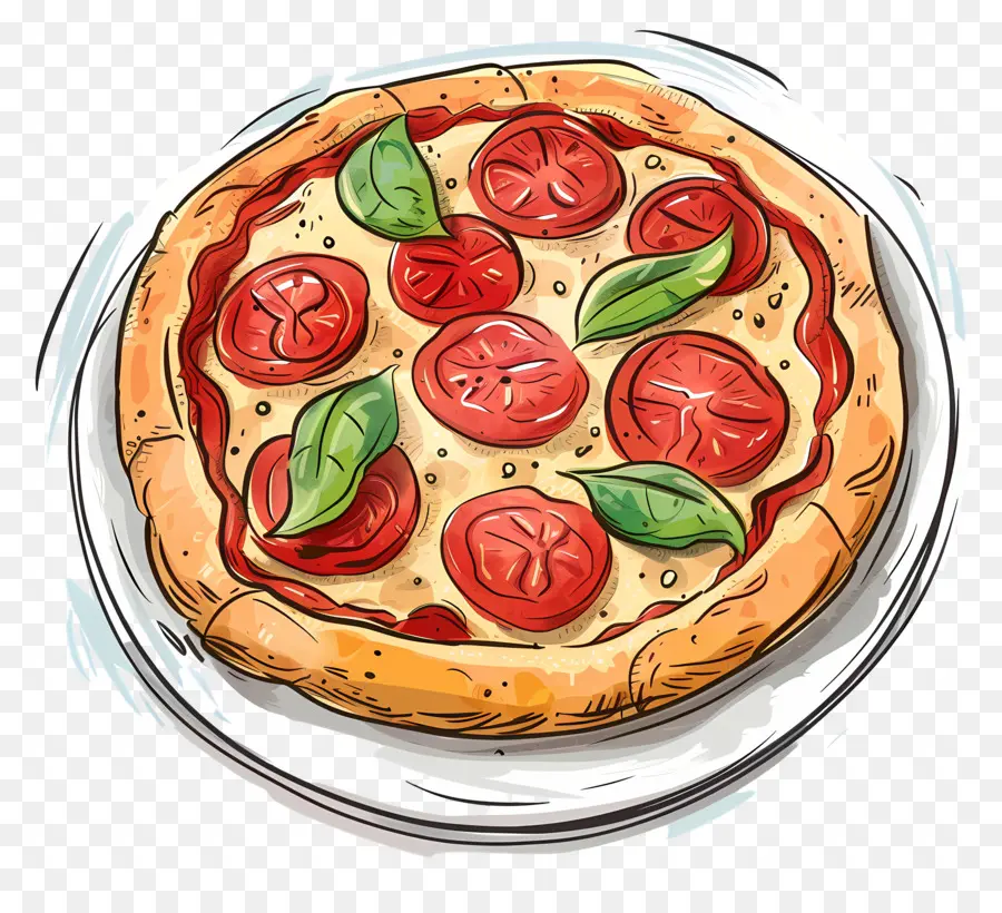 Pizza，Tomates PNG