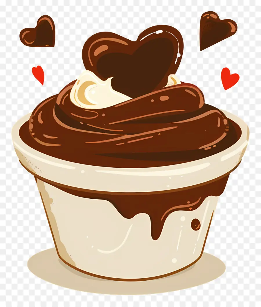 Pudim De Chocolate，Cupcake PNG