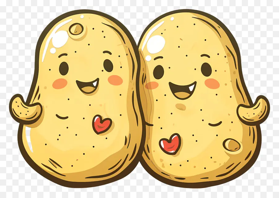 Cartoon Batatas，Bonito Ilustração PNG