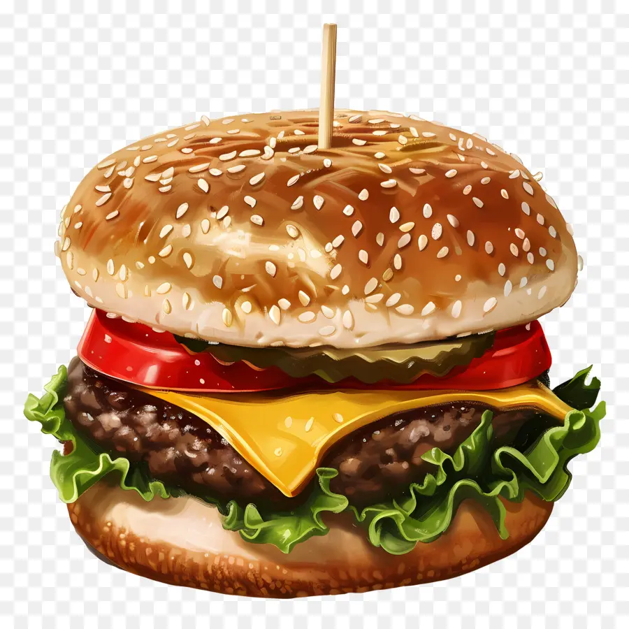 Hamburger，Alface PNG