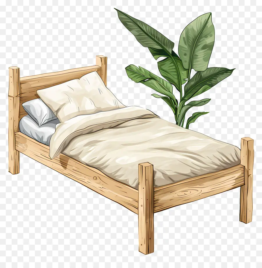 Cama De Solteiro，Decoração Do Quarto PNG