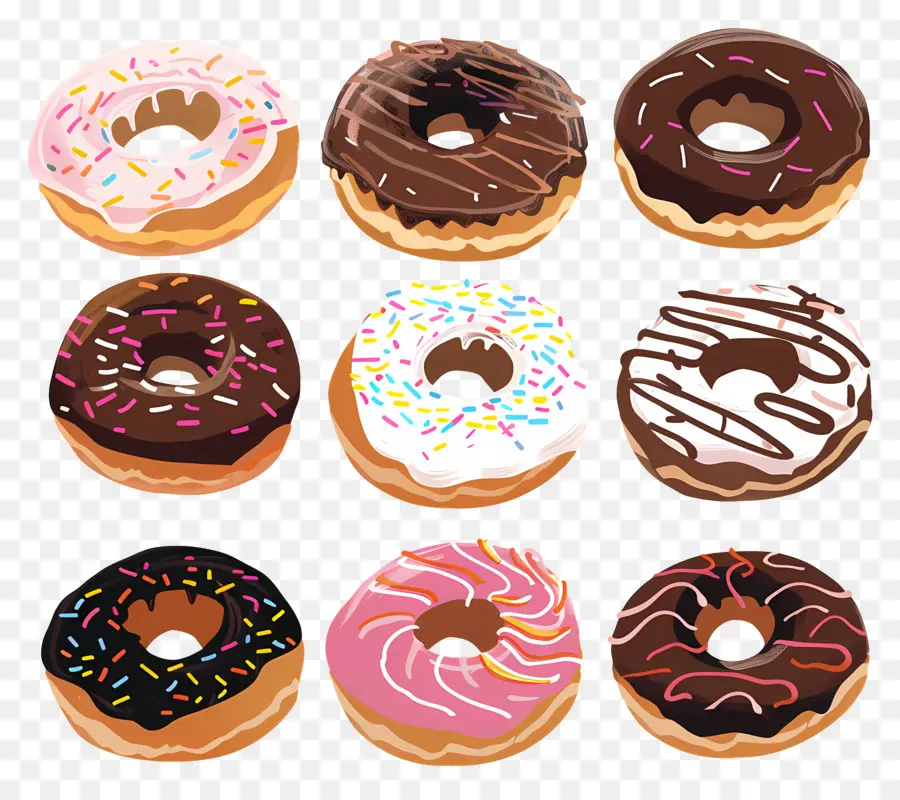 Donuts De Chocolate，Donuts PNG