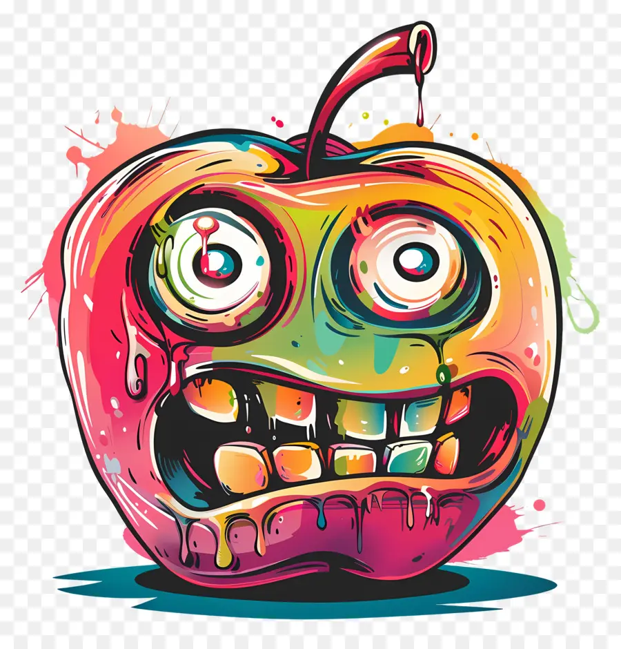 Desenho Animado Da Apple，Maçã Colorida PNG