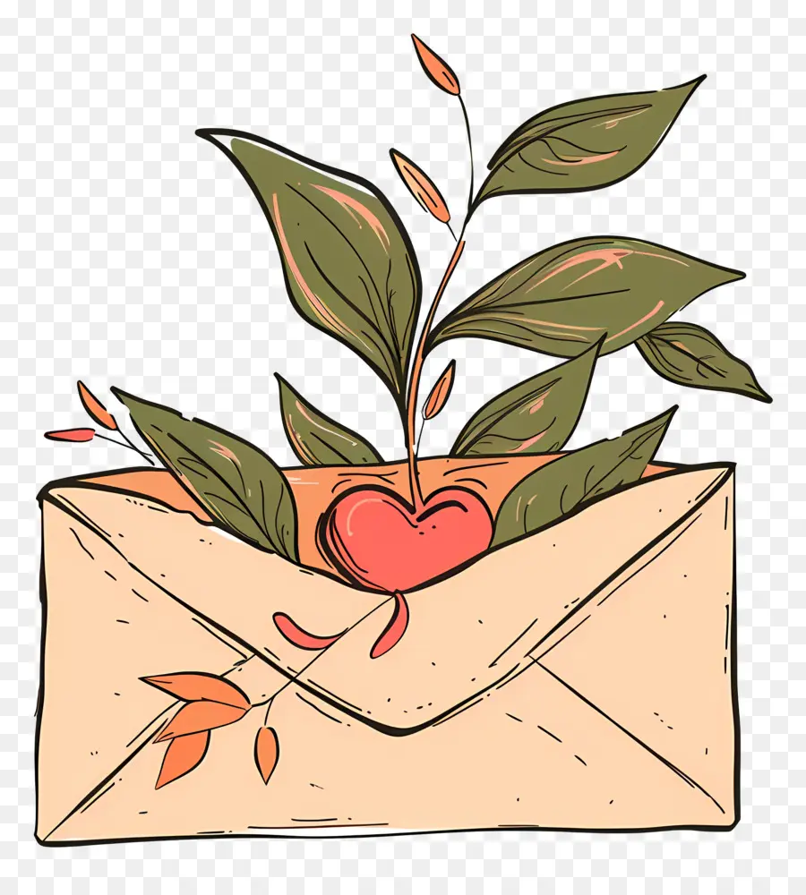 Envelope Romântico，Carta De Amor PNG