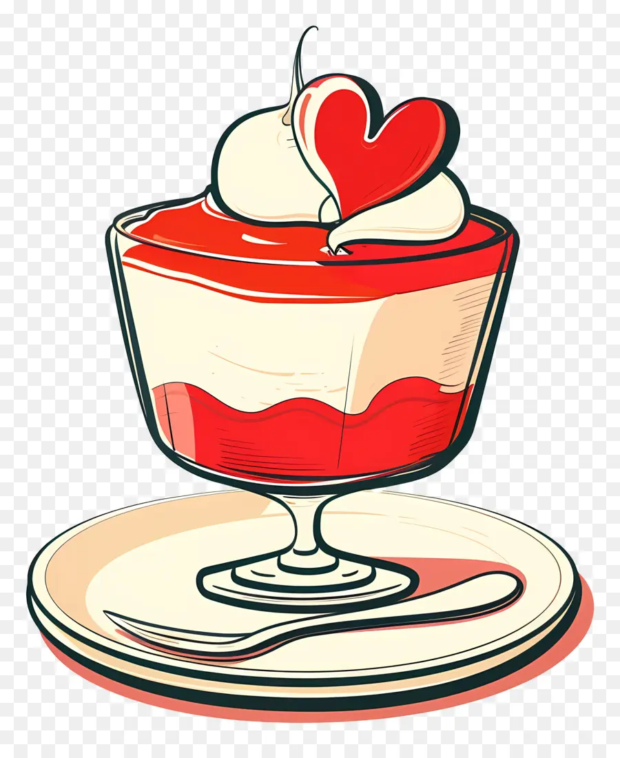 Panna Cotta，Queque Vermelho Do Veludo PNG