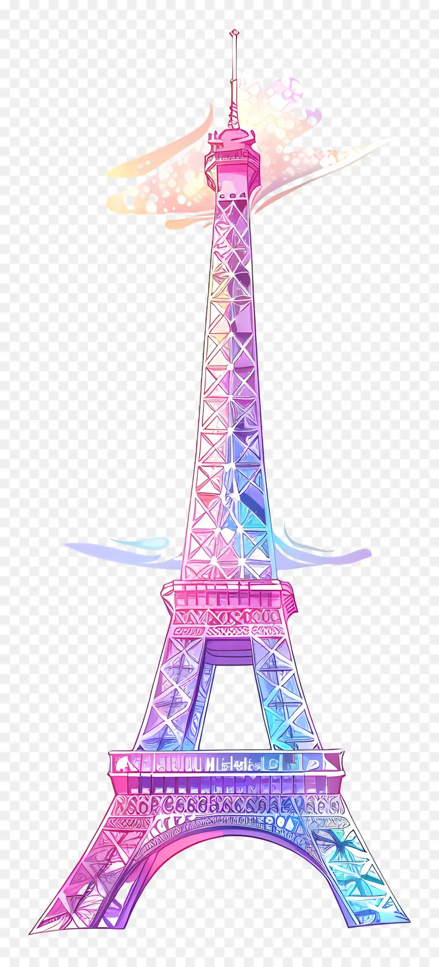 Torre Eiffel，Arco íris PNG