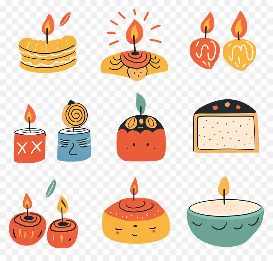 Doces De Diwali，Vela PNG